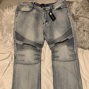 NWT Waimea denim faded zip capris